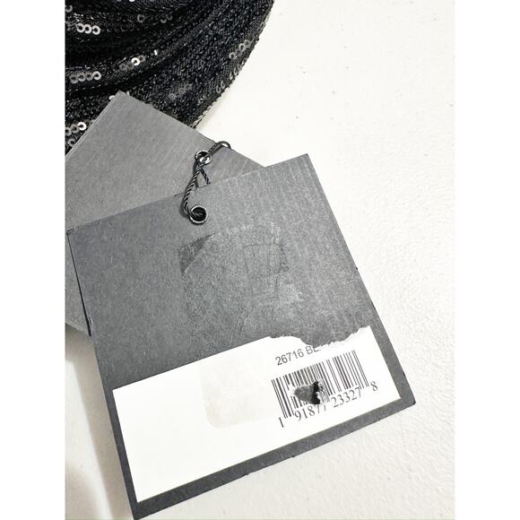 Mac Duggal 26716 Black Sequined One Shoulder Flare Leg Jumpsuit Size 2 NWT - Picture 7 of 7